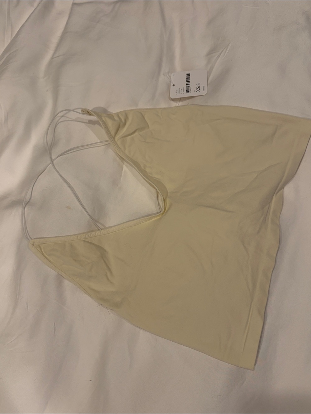 Free People Ivory Double-Spaghetti Strap Cami